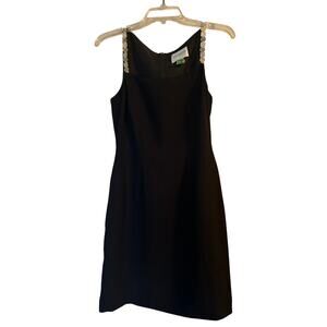 ECU Hugo Buscati Collection Black Dress Bling Sleeveless Size 4